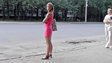 Very hot pink dress up skirt view